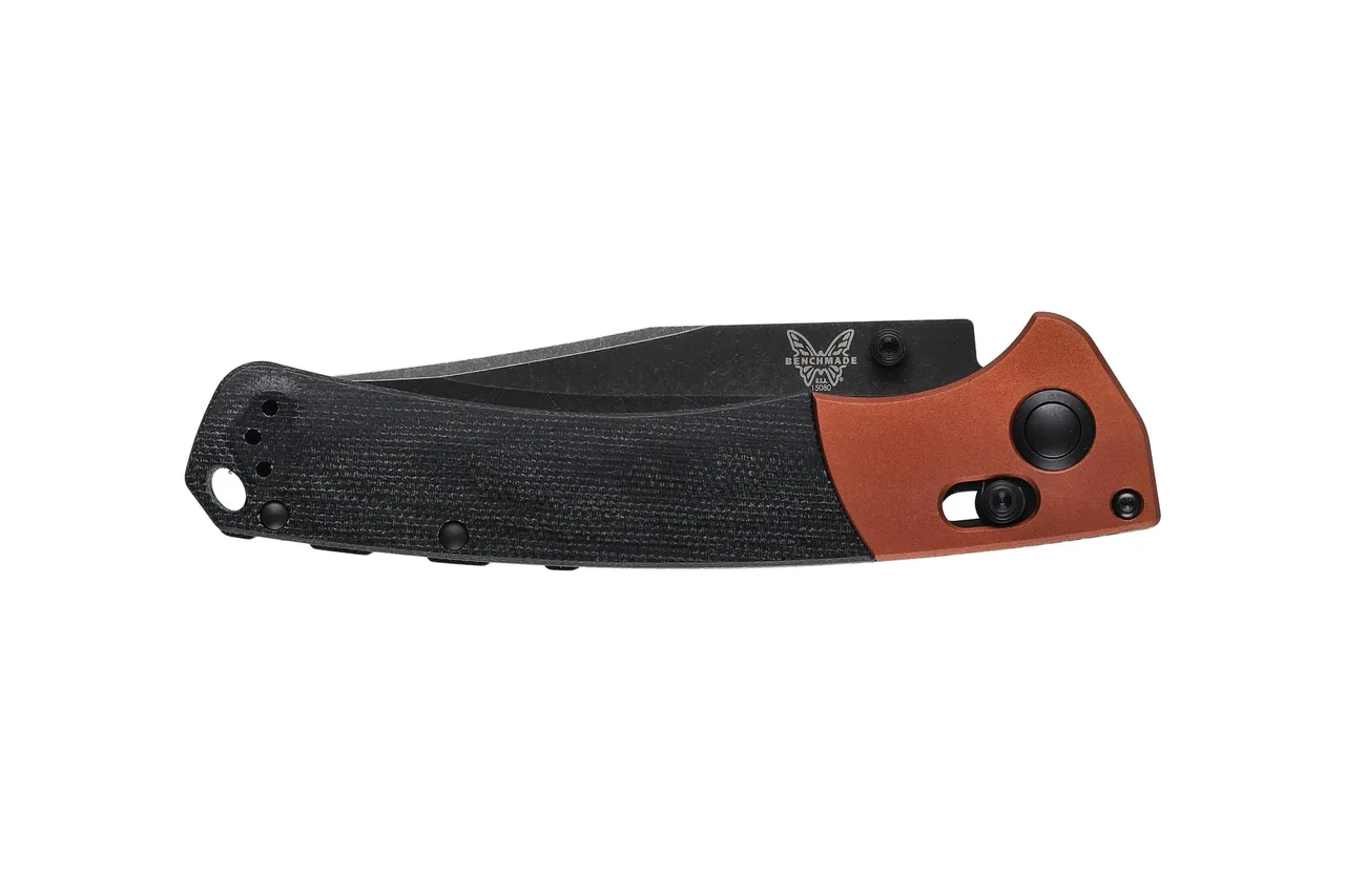 Складной нож Benchmade Crooked River DLC battlewash cталь MagnaCut рукоять Burnt Copper Aluminum/Micarta (15080BK-04)
