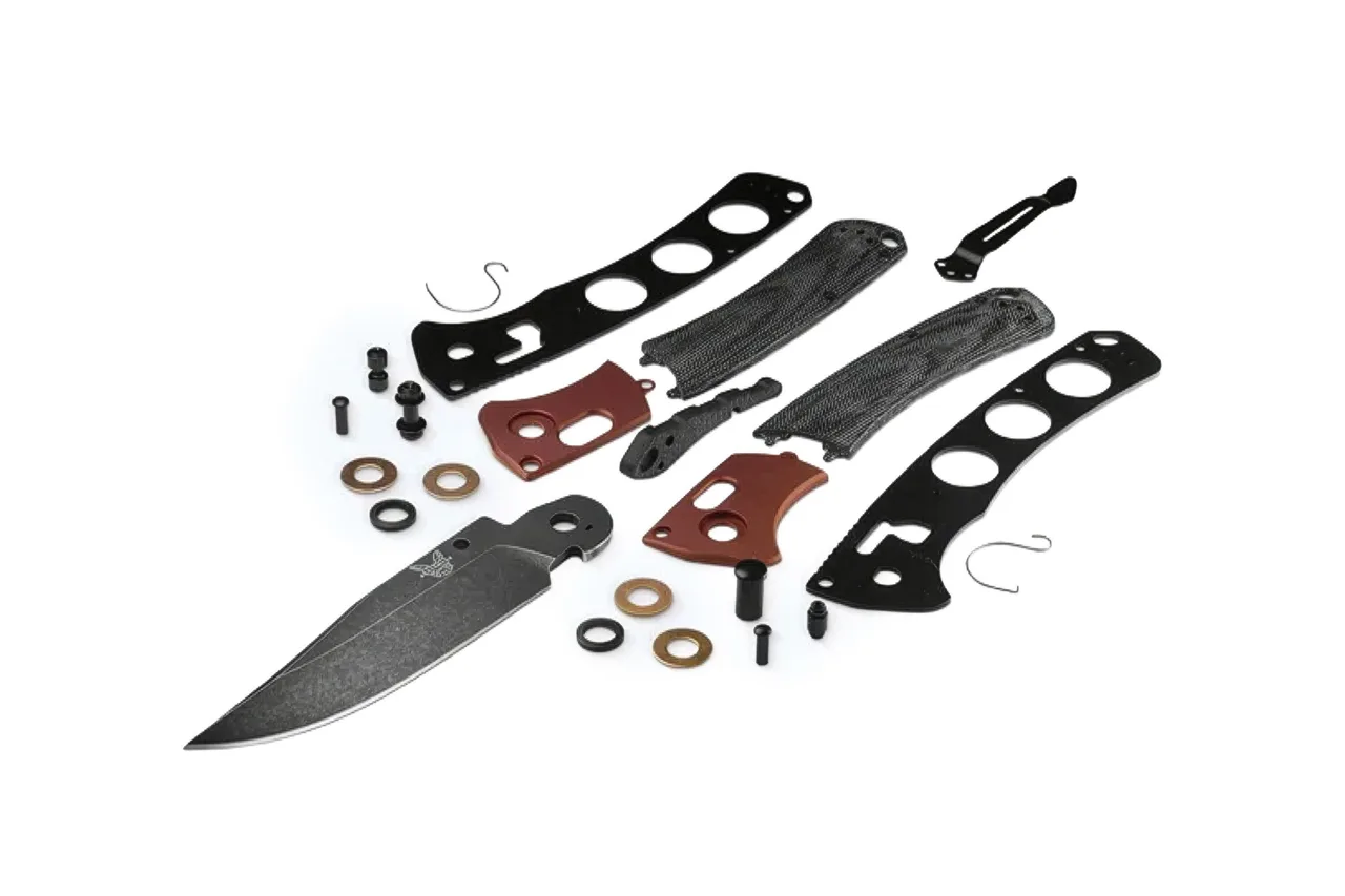 Складной нож Benchmade Crooked River DLC battlewash cталь MagnaCut рукоять Burnt Copper Aluminum/Micarta (15080BK-04)