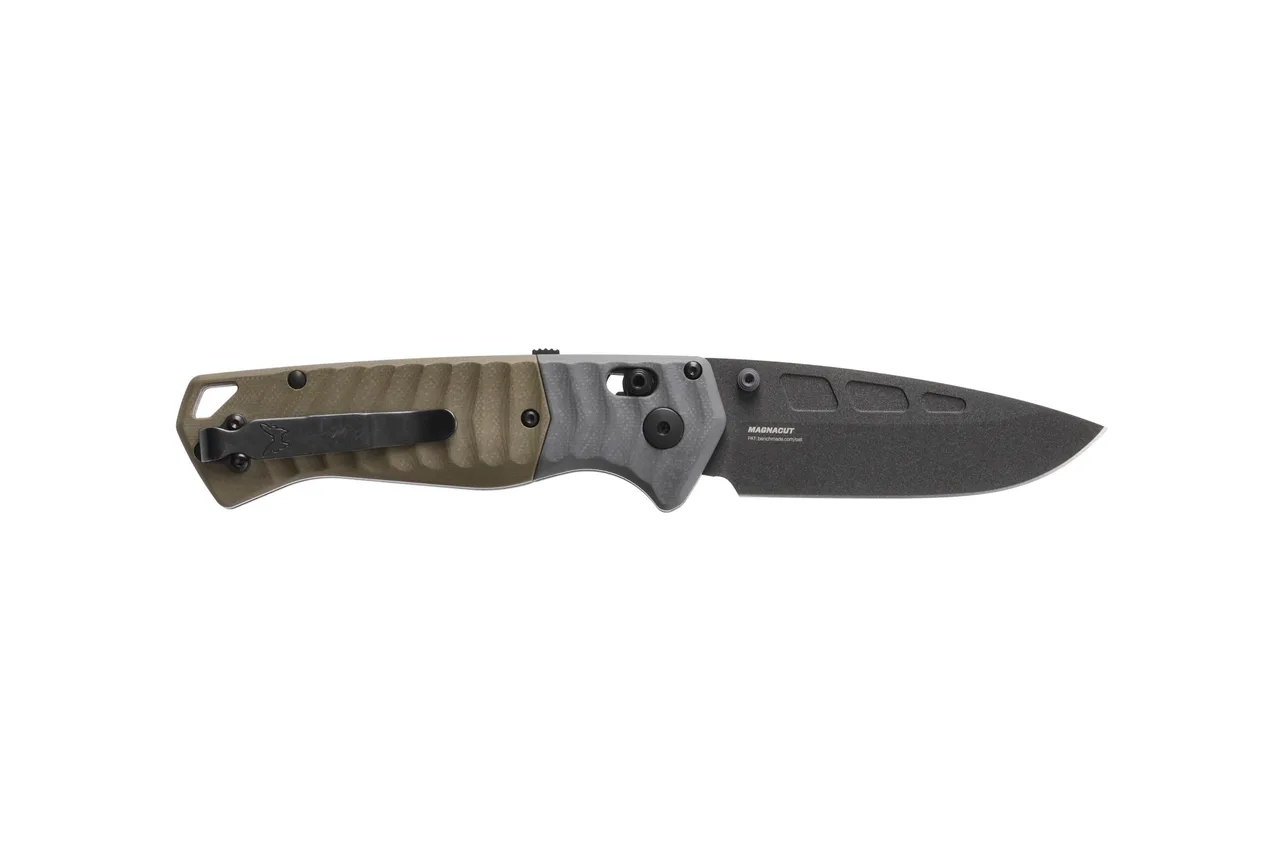 Складной нож Benchmade PSK сталь MagnaCut рукоять Gray/OD Green G10 (593BK)