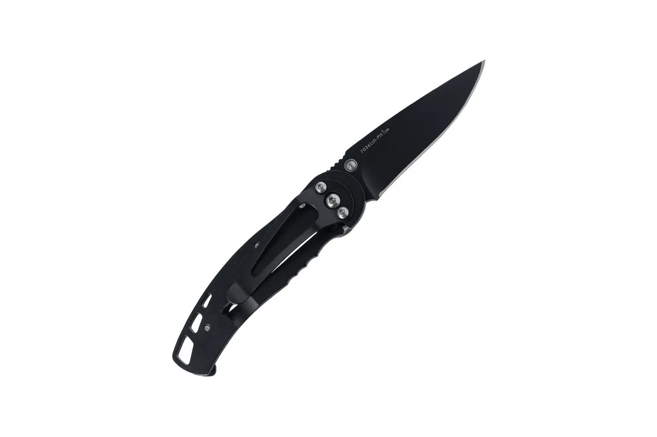 Складной нож SanRenMu 7036LUI-PH black oxide сталь 8Cr13MoV рукоять Black Steel/PA66